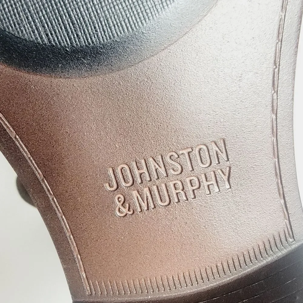 NEW Johnston & Murphy Mason Plain Toe Men's Black Leather Dress Shoes Size 8